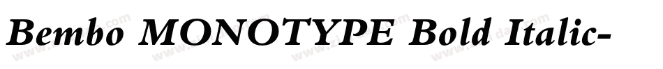 Bembo MONOTYPE Bold Italic字体转换
